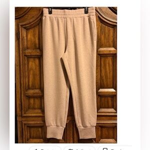 Varley Sweat Double Soft Style VAR01714 The Slim Cuff Pant Size Large Taupe